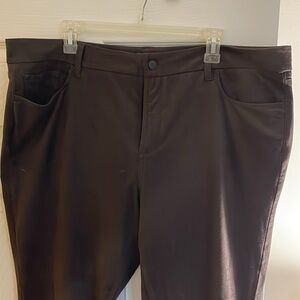 NYDJ brown microsuede pants